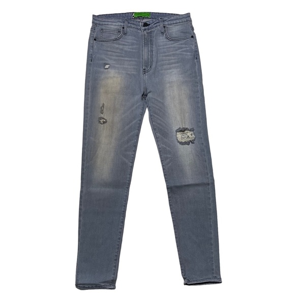 Free People Denim - Free People X Sandrine Rose Gray High Waisted Skinny Jeans